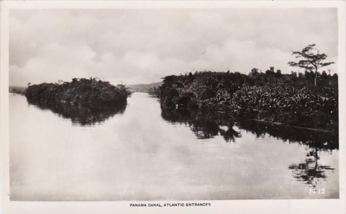 Panama Canal Atlantic Entrances Real Photo