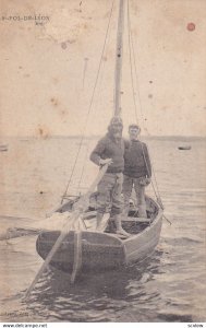 SAINT-POL-DE-LEON, Finistere, France, 1900-1910s; Fisherman