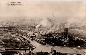 Real Photo Postcard Fordson Plant at Ford Motor Company in Dearborn, Michigan