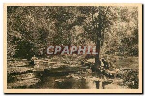 Old Postcard The Limousin Region an arm near the Dordogne Argentat Lavandiere...