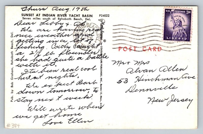 1961  Rehoboth Beach  Delaware   Postcard