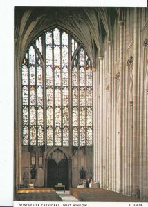 Hampshire Postcard - Winchester Cathedral - West Window    AB2184