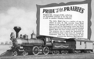 Postcard Pride of the Prairies Railroad Locomotive Burlington Route~123000