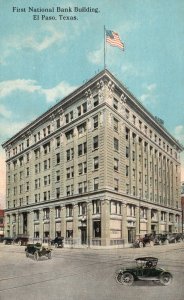 Vintage Postcard 1910's First National Bank Building El Paso Texas TX Structure