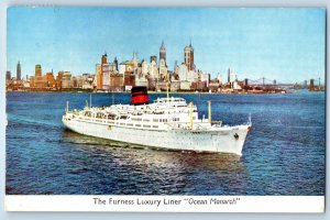 Bermuda Postcard Furness Luxury Liner Ocean Monarch Furness-Bermuda Line 1956