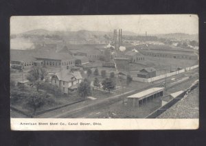 CANAL DOVER OHIO AMERICAN SHEET STEEL COMPANY FACTORY VINTAGE POSTCARD