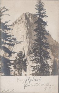 RPPC Postcard Grizzly Peak Yosemite Valley CA