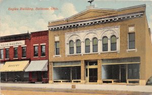 J45/ Bellevue Ohio Postcard c1910 Eagles Fraternity Building Hall 153