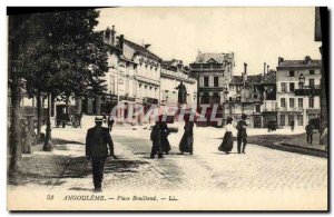 Old Postcard Angouleme Place Bouillaud