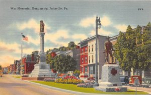 War Memorial Monuments Pottsville , Pennsylvania PA  