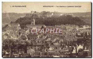 Old Postcard Besancon Vue Generale and Cathedrale Saint Jean