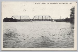 Independence Iowa~Illinois Central Railroad Bridge~Vintage Postcard