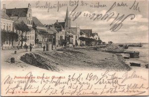 Germany Promenade am Rhein bei Emmerich Vintage Postcard 03.18