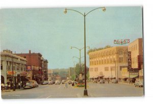 Lewiston Maine ME Vintage Postcard Hulett Square Street Scene