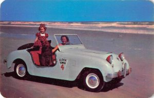 Daytona Beach Florida Clock Tower 4 Midget Car Girl with Dog Postcard AA39429