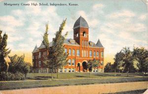 Independence Kansas Montgomery High School Antique Postcard K57434