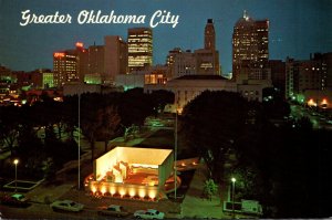 Oklahoma Oklahoma City Skyline At Night