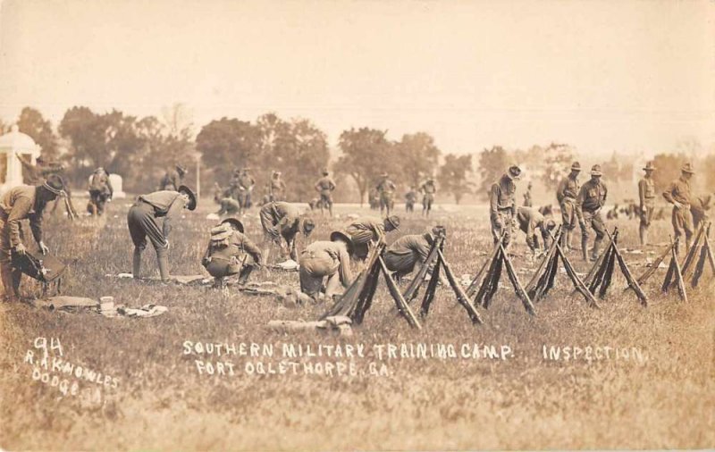 Fort Oglethrope Georgia Southern Military Training Camp Real Photo PC AA2469