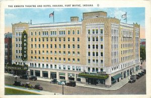 1920s Fort Wayne Indiana Emboyd Theater Hotel occupation autos Postcard 25-12007