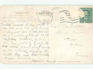 Divided-back RIVER SCENE West Point - Near Newburgh & Peekskill NY AE6810