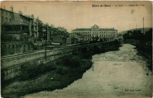 CPA RIVE-de-GIER - La Gier et Hotel de Ville (578682)