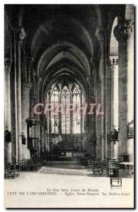 Old Postcard Cite De Carcassonne Eglise Saint Nazaire The Altar Master