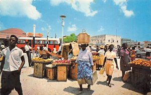 Native Fruit Vendors Bridgetown Barbados West Indies Unused 