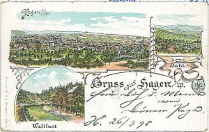 27952 - postcards VINTAGE POSTCARD: GERMANY Germany - Hagen 1898 greeting-