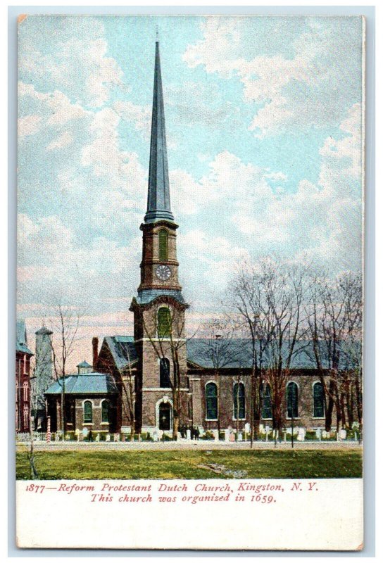 c1905 Reform Protestant Dutch Church Kingston New York NY Antique Postcard