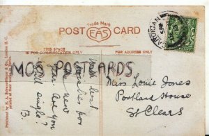 Genealogy Postcard - Jones - Portland House, St Clears, Carmarthen - Ref. R1190