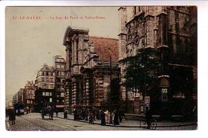 Horsecart, People, Bicycle, Rue Paris, Notre Dame, Le Havre, France