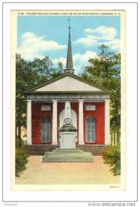 Presbyterian Church & De Kalb Monument , Camden, South Carolina, 1910s