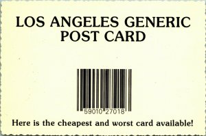 Los Angeles California CA Generic Postcard Cheapest  Worst Novelty Continental