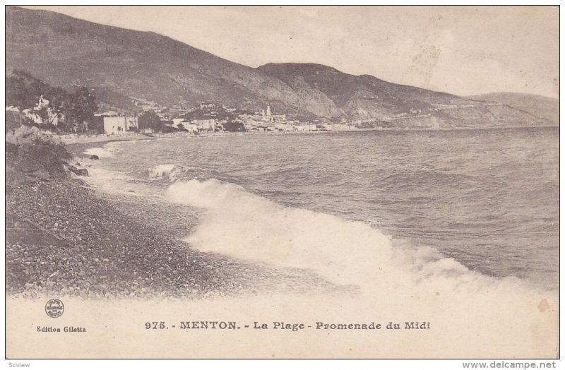 La Plage, Menton (Alpes Maritimes), France, 1900-1910s