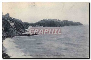 Postcard Old Granville Vue Generale taking Bouville Cliffs