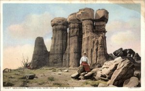 Fred Harvey Gallup New Mexico NM Geological Formations c1910 Postcard