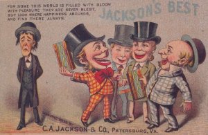 1800s Centennial Expo Jackson's Best Tobacco Cigars Petersburg VA Trade Card