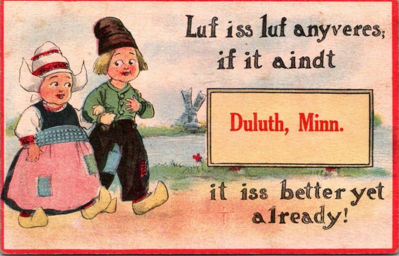 Minnesota Duluth Dutch Kids Luf Is Luf Anyveres 1913