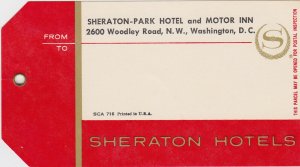 Washington D C Sheraton Carlton Hotel Vintage Luggage Tag lbl1428 