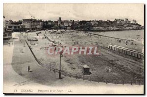 Old Postcard Dinard Panorame the Beach