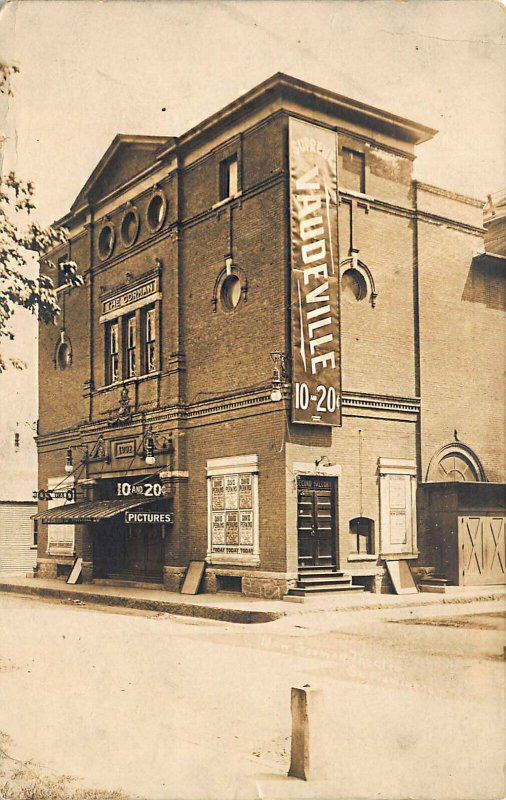 Framingham MA The Gorman Vaudeville  Theatre in 1912 Real Photo Postcard