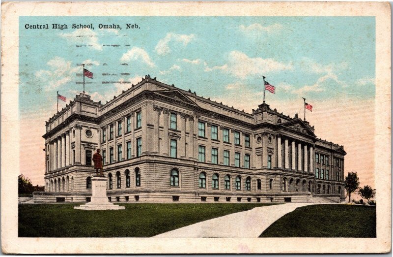 Postcard NE Omaha Central High School