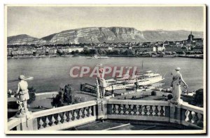 Postcard Old Geneva Vue Generale Boat