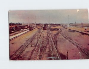 Postcard The huge Union Pacific retarder yard, North Platte, Nebraska