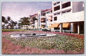 Airplane Aviation~Tower Isle Hotel & Flowers Jamaica BWI~Vintage Postcard