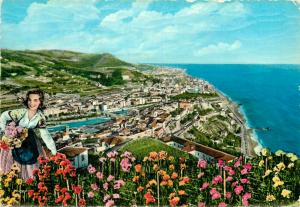 Italy Ventimiglia general view from west folk type semi-modern postcard