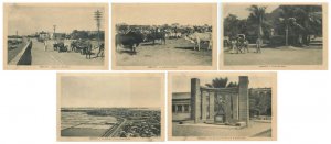 Lot 5 postcards Africa Djibouti local motif market monument village hotel avenue 