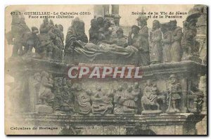 Old Postcard Guimiliau Calvary Scenes rear face of the life of Jesus and the ...