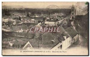 Montfort L & # 39Amaury - Towers Downhill - Old Postcard