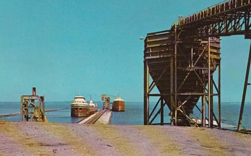 Michigan Escanaba Chicago & Northwestern Railway Iron Ore Loading Facilities ...